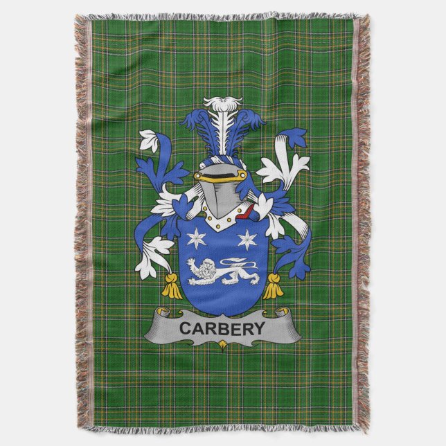 Irish Carbery Coat of Arms Familienwappen Irland Decke (Vorderseite Vertikal)