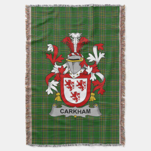 Irish Carkham Coat of Arms Familienwappen Irland Decke