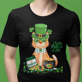 Irish Cat St Patricks Day T-Shirt