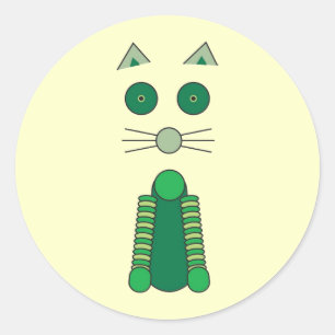 Irish CAT T - Shirt Runder Aufkleber