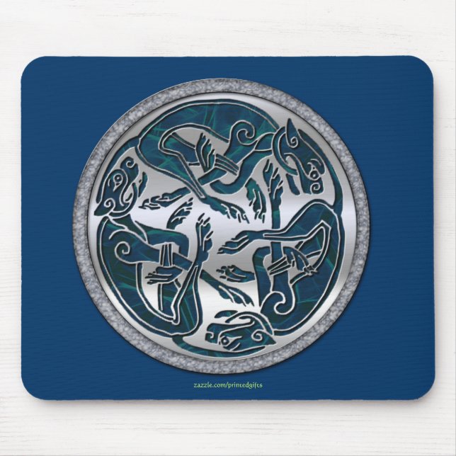 Irish Celtic 3-Dog Symbol Mousepad (Vorne)