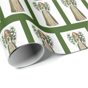 Irish Celtic Angel 30x6" Wrapping Paper Geschenkpapier