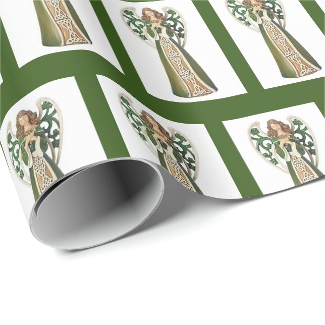 Irish Celtic Angel 30x6" Wrapping Paper Geschenkpapier (Rolleneckpunkt)