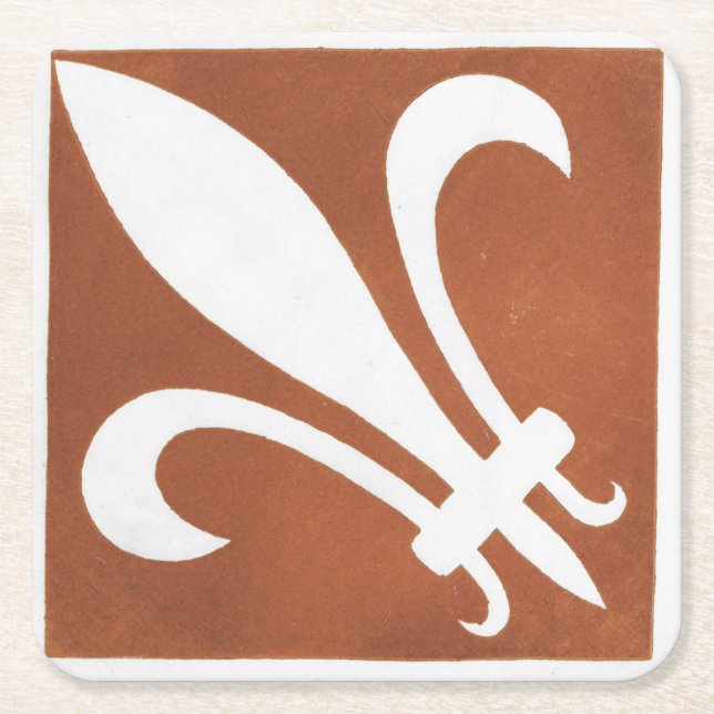 Irish Celtic Art Design Red Tile Rechteckiger Pappuntersetzer (Vorderseite)