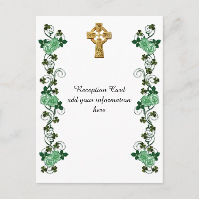 Irish Celtic Cross Empfang Card Postkarte (Vorderseite)