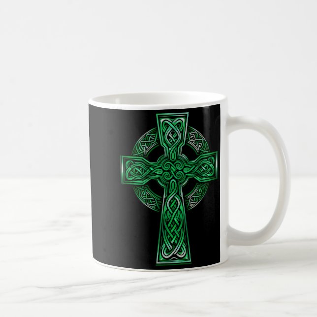 Irish Celtic Cross Knot Christian Holy Trinity Sco Kaffeetasse (Rechts)