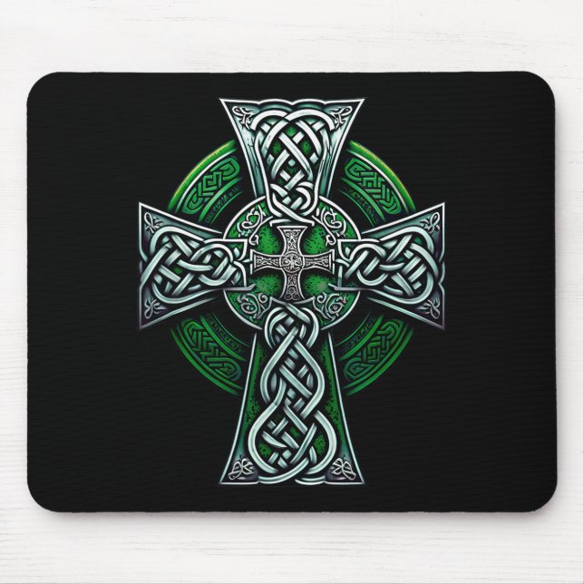 Irish Celtic Cross Knot Christian Holy Trinity Sco Mousepad (Vorne)
