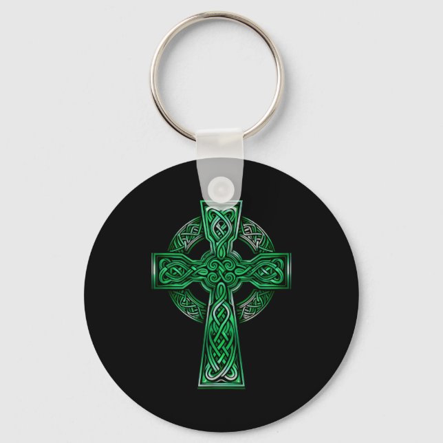 Irish Celtic Cross Knot Christian Holy Trinity Sco Schlüsselanhänger (Vorderseite)