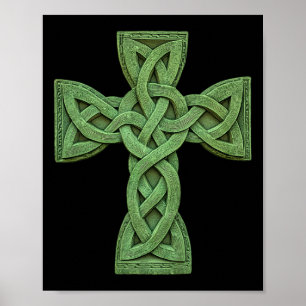 Irish Celtic Cross Knot Christlich Heilige Trinity Poster