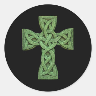 Irish Celtic Cross Knot Christlich Heilige Trinity Runder Aufkleber