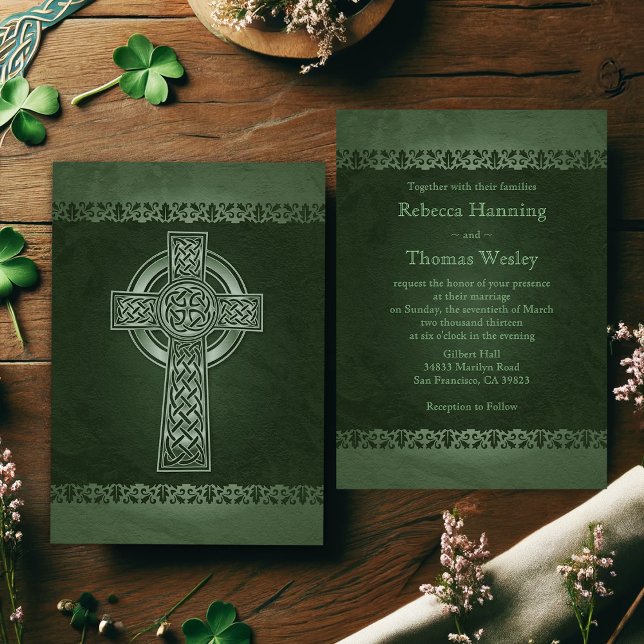 Irish Celtic Cross Wedding Einladungen (Von Creator hochgeladen)