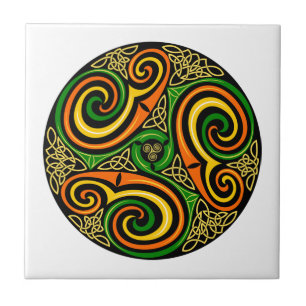Irish Celtic Design Mandala, Keramik Tile Fliese