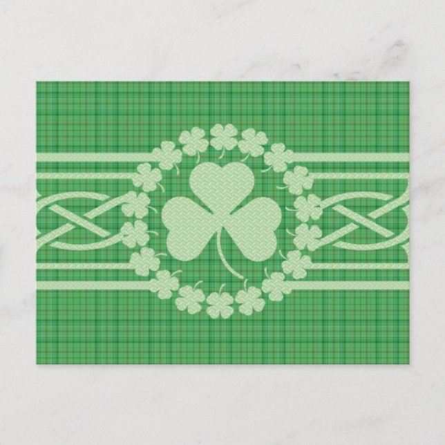 Irish Celtic Kleeblatt Postkarte (Vorderseite)