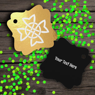 Irish Celtic Knoops - Verbundene Loops auf Gold Geschenkanhänger