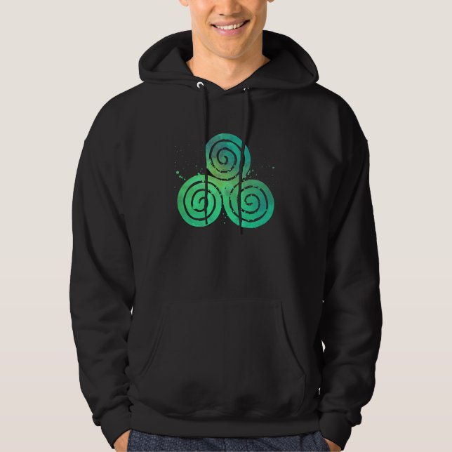 Irish Celtic Knot Triskelion Christian Trinity Spi Hoodie (Vorderseite)
