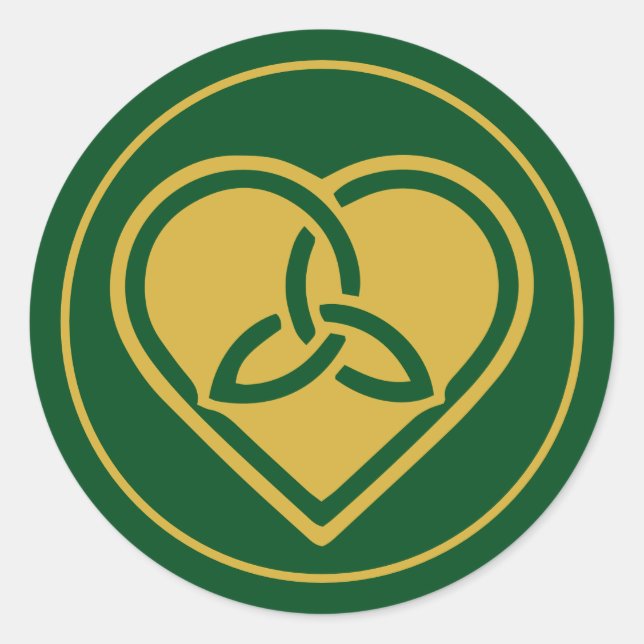 Irish Celtic Trinity Knot Liebe Runder Aufkleber (Vorderseite)
