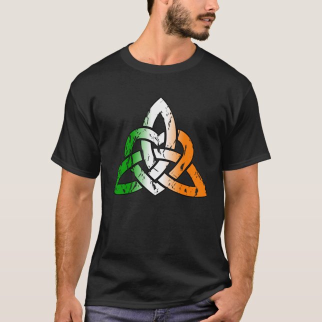 Irish Celtic Trinity Knoten St Patrick T-Shirt (Vorderseite)