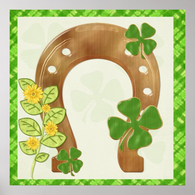 Irish Charm Whimsical Folk Art Print Poster (Vorne)