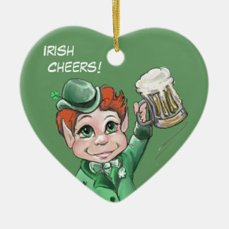 Irish Cheers! Portrait Heart Ornament