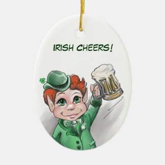 Irish Cheers! Portrait Oval Ornament