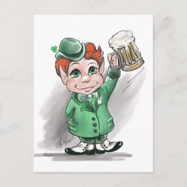 Irish Cheers! St Patrick's Day Postcard Postkarte (Vorderseite)