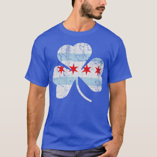 Irish Chicago Flag Kleeblatt St Patricks Day T-Shirt