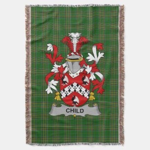 Irish Child Coat of Arms Familienwappen Irland Decke