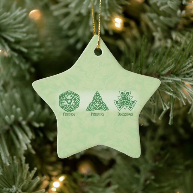Irish Christlich Friends Segen Keramik Ornament (Baum)