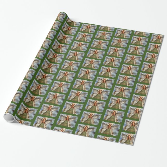 Irish Christmas Angel Holiday Wrapping Geschenkpapier (Ungerollt)