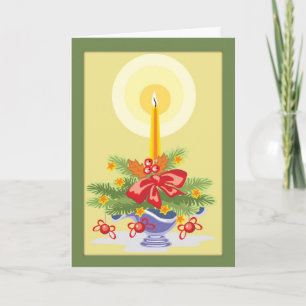 Irish Christmas Candle Sessing Card Feiertagskarte