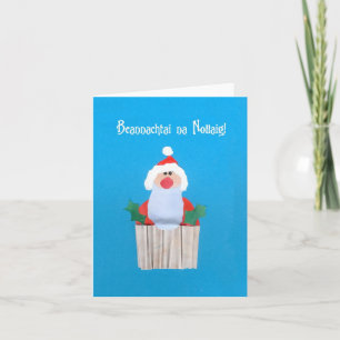 Irish Christmas Cupcake mit Santa Card Feiertagskarte