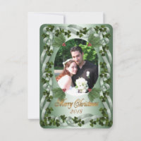 Irish Christmas Foto Card Kleeblatts