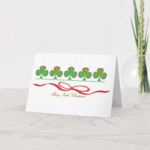 Irish Christmas Grußkarte Feiertagskarte