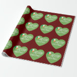 Irish Christmas Heart Geschenkpapier<br><div class="desc">Irish Christmas Heart Wrapping Paper Zuhause von Zuhause</div>