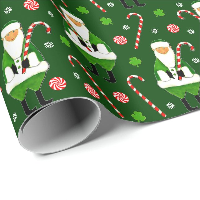 Irish Christmas Holiday Geschenk Geschenkpapier (Rolleneckpunkt)