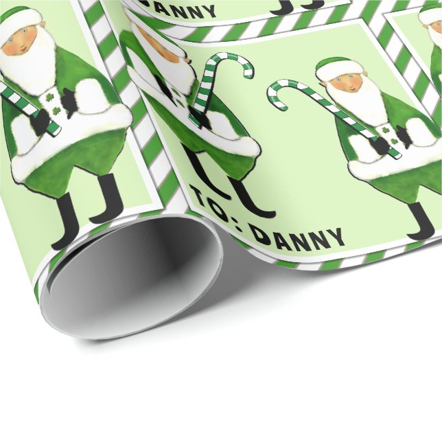 Irish Christmas Holiday Geschenkpapier (Rolleneckpunkt)