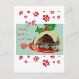 Irish Christmas Pudding Feiertagspostkarte