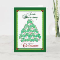 Irish Christmas Segen - Kleeblatt Weihnachtsbaum