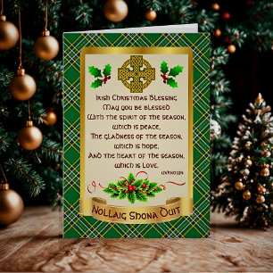 Irish Christmas Segen Personalisierte Karte