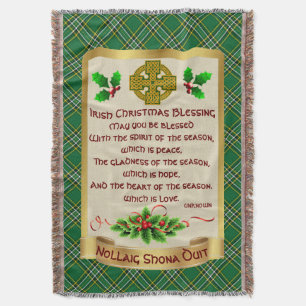 Irish Christmas Sessing w/Irish National Tartan Decke