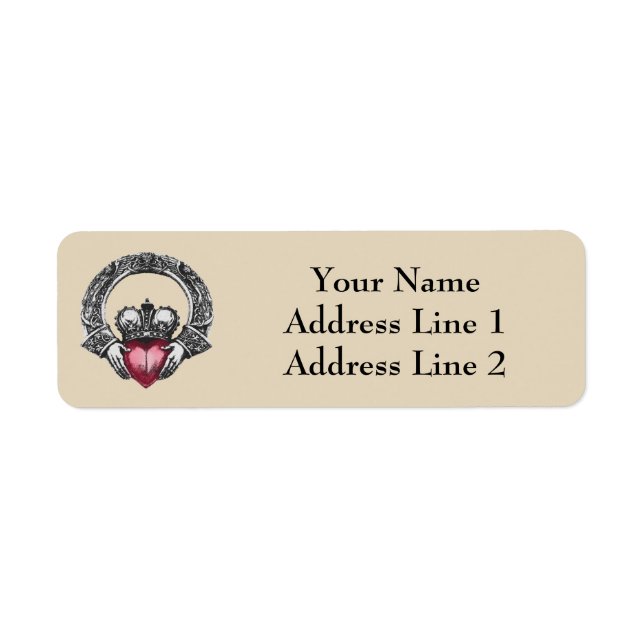Irish Claddagh Address Label (Vorne)