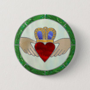 Irish Claddagh Button