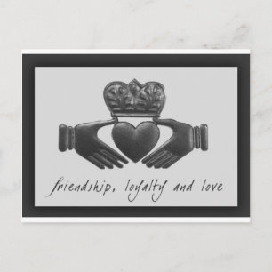 Irish Claddagh, Freundschaft, Loyalität und Liebe Postkarte