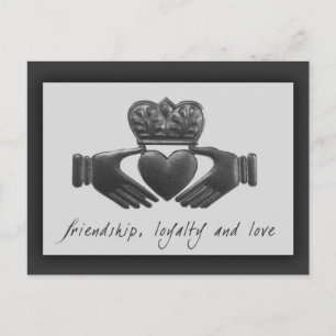 Irish Claddagh, Freundschaft, Loyalität und Liebe Postkarte