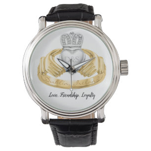 Irish Claddagh Liebe Ring Armbanduhr