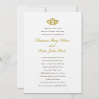 Irish Claddagh Ring Einladung Gold