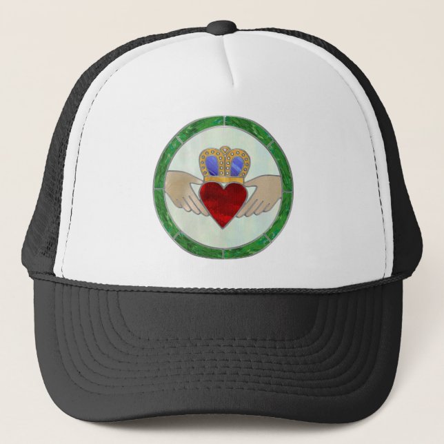 Irish Claddagh Truckerkappe (Vorderseite)