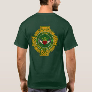 Irish Claddagh w/Golden Celtic Cross Personalisier T-Shirt