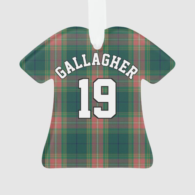 Irish Clan Gallagher Tartan Ornament (Rückseite)