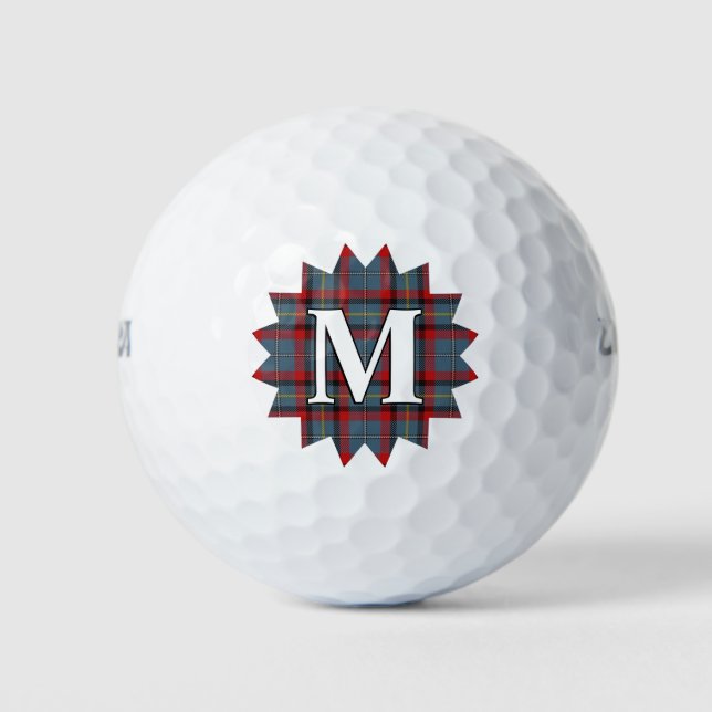 Irish Clan McNamara MacNamara Tartan Kariert Burst Golfball (Vorderseite)